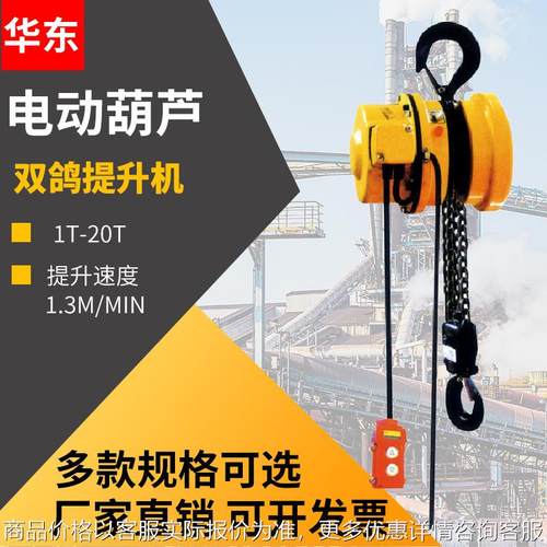 浙江五一双鸽 1-30起重葫芦环链提升机- 固定式电动葫芦