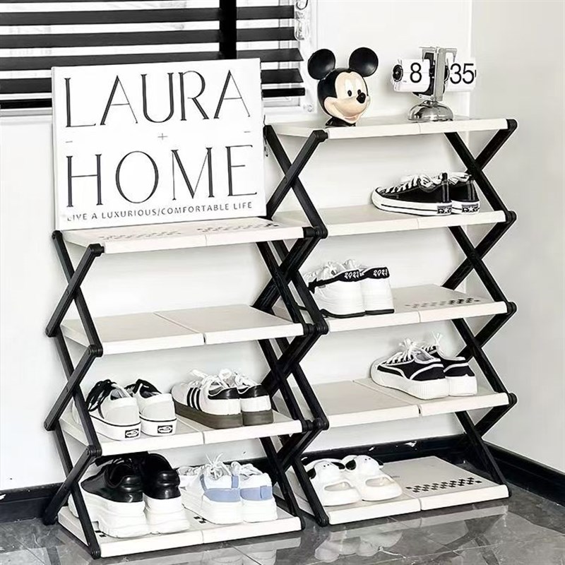 鞋架宿舍桌下简易窄小室内家用门口鞋柜2025新款多层折叠鞋子收纳