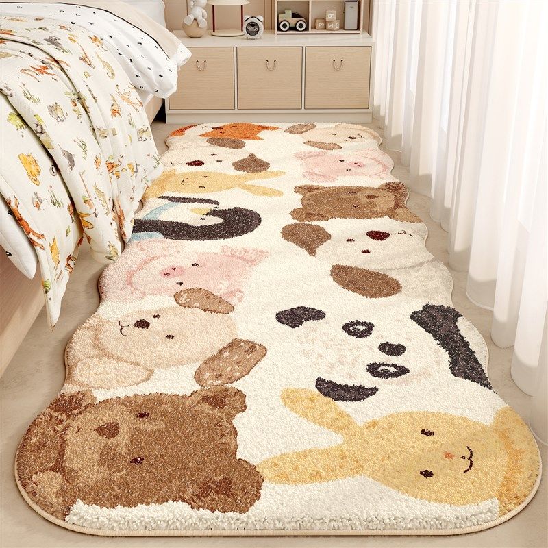 儿童房地毯男孩女孩卧室房间床尾地垫阅读区软装布置卡通床边毯小,居家布艺,床边毯,淘宝优惠券,粉丝福利购,淘宝优惠卷