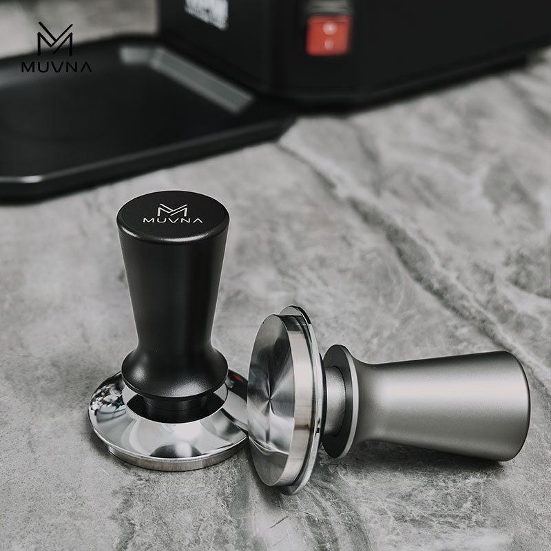 MUVNA意式咖啡机手柄压粉器304不锈钢水平恒定填压粉锤51/53/58mm