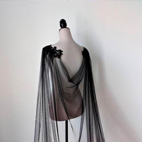 定制新款新娘婚礼披肩婚纱配件甜美网纱蕾丝披风舞会