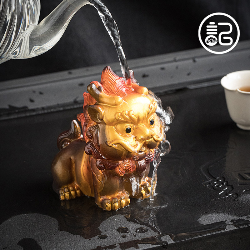 记今朝《小霸王貔貅》浇水变色茶宠摆件精品可养茶玩茶盘茶桌装饰