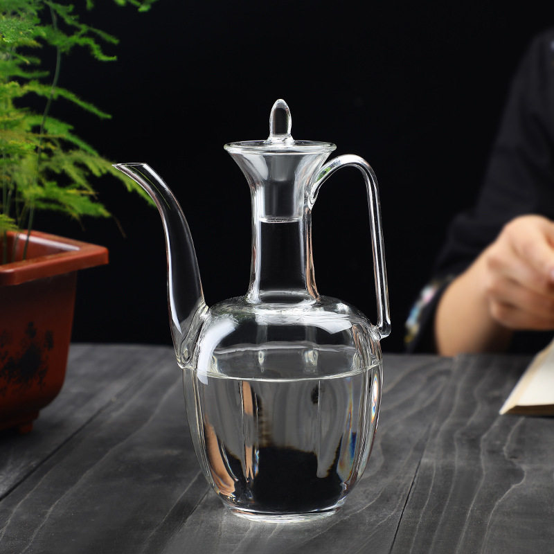 玻璃执壶仿宋贵妃酒壶硼硅茶壶泡绿茶长嘴烧壶单壶宋壶
