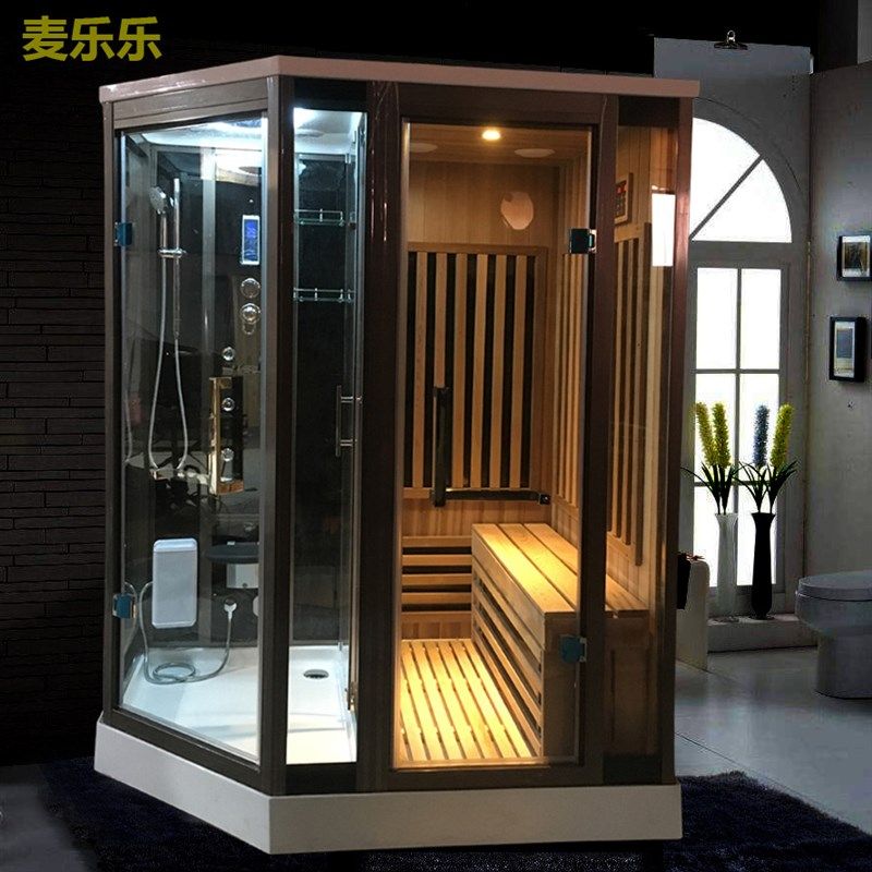 干湿蒸拿房汗蒸房排毒远红外光波房淋浴房一体单人双人