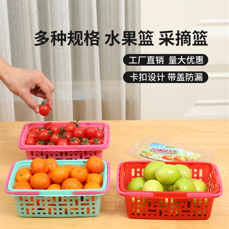 号加厚果篮草莓杨梅手提篮采摘樱桃葚荔枝葡萄空篮