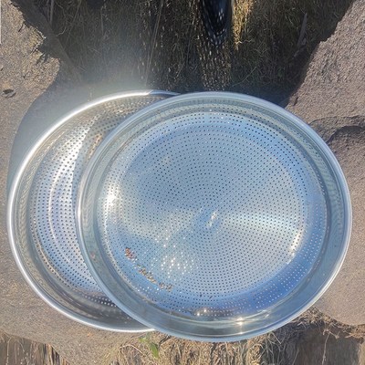 60直径大号不锈钢筛盘一体筛面粉筛子加厚米筛土家用花椒圆形筛子