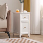 超窄实木牀头柜迷你现代简约卧室边柜小型极窄柜20公分夹缝收纳柜