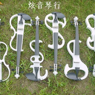 电子小提琴白色 儿童初学者电声 演奏电子小提琴 静音小提琴