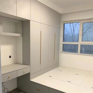 全铝衣柜铝合金推拉门家用卧室储物柜现代轻奢衣帽间榻榻米玻璃门