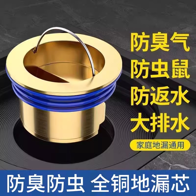 【下单立减50】全铜地漏芯防臭防虫防返水大排水家庭地漏通用配件