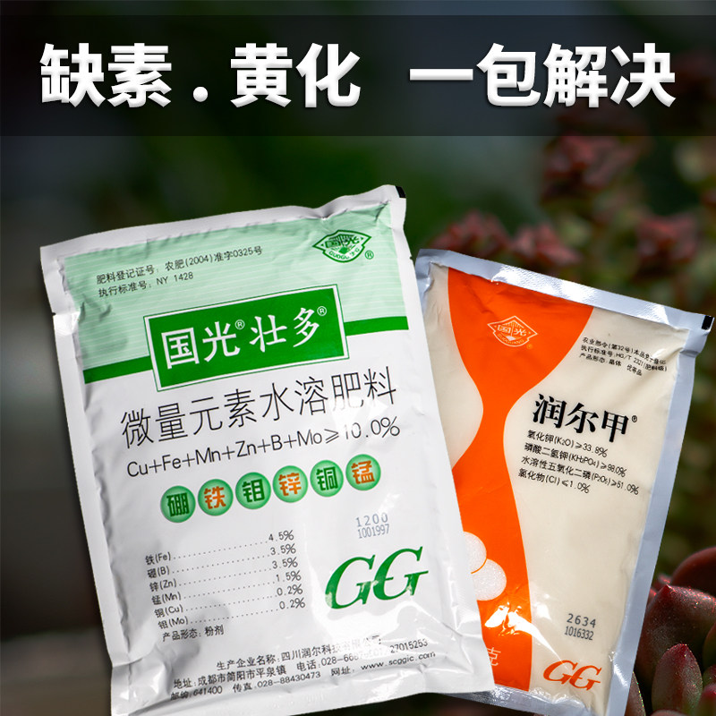 国光壮多微量元素溶肥磷酸二氢钾促花肥月季花卉促花通用冲施肥