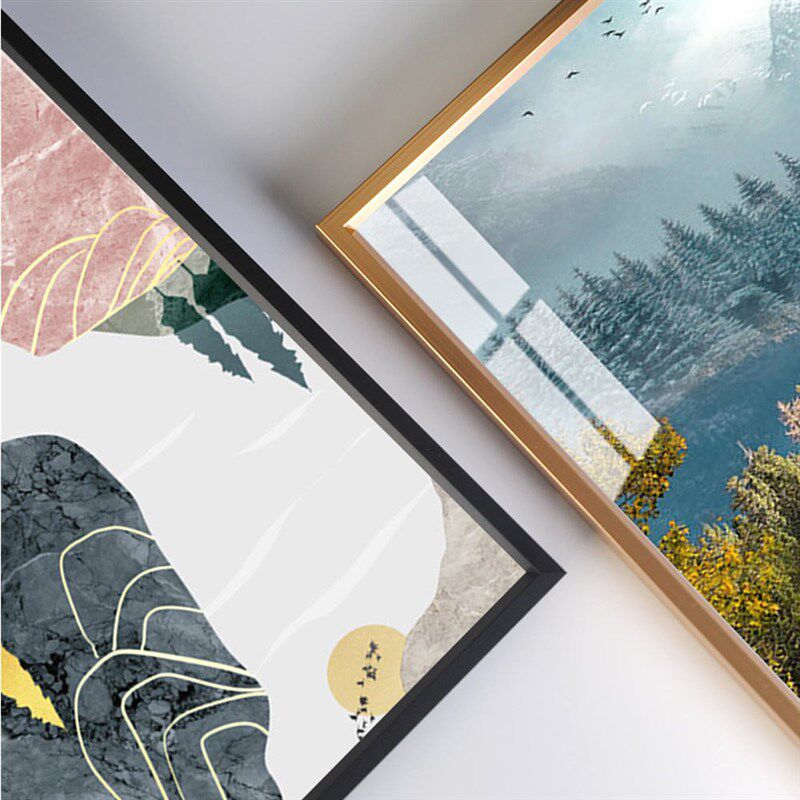 十字绣裱框玻璃铝合金自装金粉钻石画框架画框定任意尺寸相框
