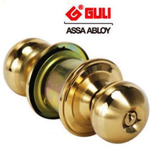 固力房门锁中国十大锁王球形锁球锁金色