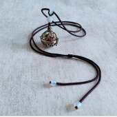 挂件镂空脖香囊香丸绳链手工挂球送灵薰衣铜项链凤复古 编