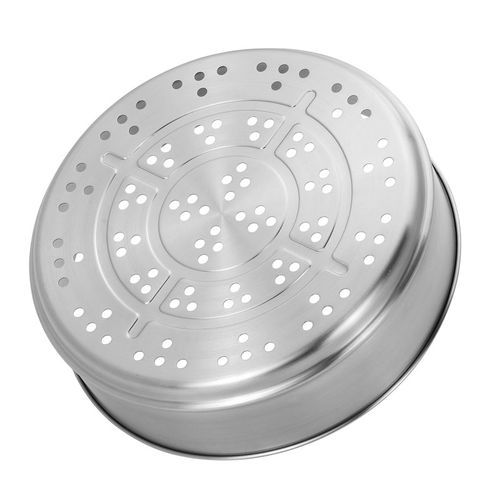 家居大厨炒锅蒸屉不锈钢蒸格蒸笼32cm蒸馒头蒸鱼蒸格家用加厚蒸架