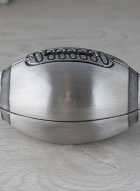 金属工艺品摆件礼品创意欧式橄榄球存钱罐高档硬币储蓄罐儿童礼物