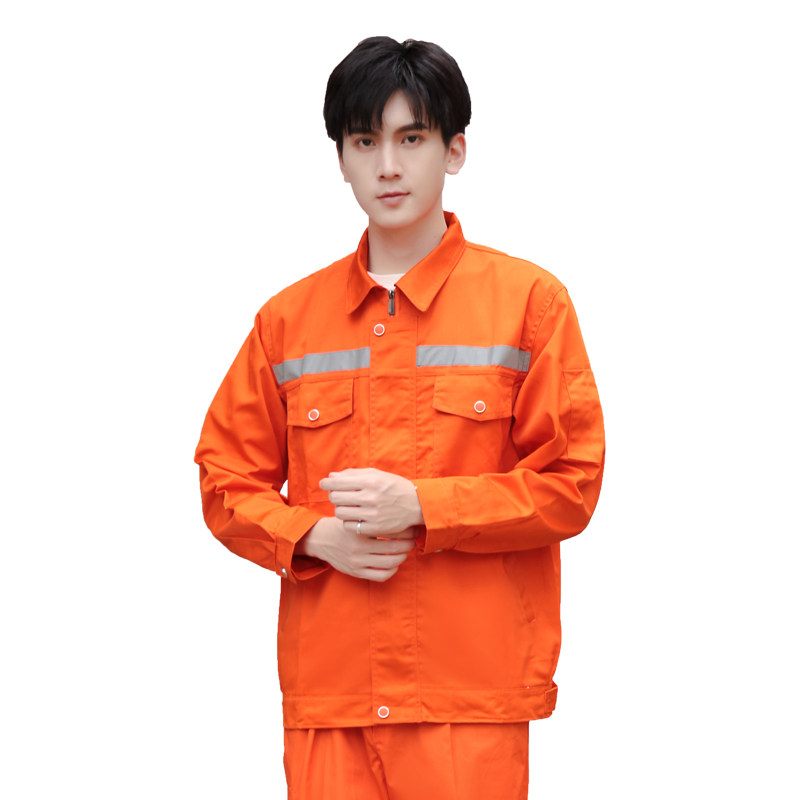 夏季反光工作服套装男长短袖工地工厂车间汽修耐磨夏装劳保服定制