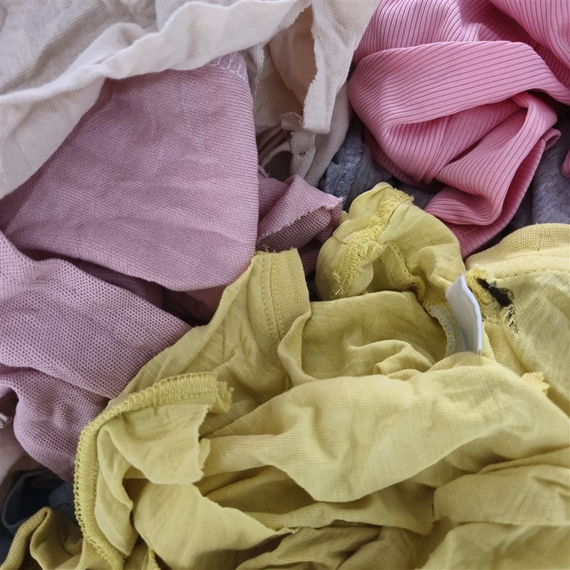浅色全棉旧衣服裁片工业擦机布吸油吸水擦灰擦油不掉毛碎布抹布