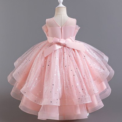 女大童蓬蓬纱幼儿园礼服六一表演服公主裙花童生日走秀钢琴演出服