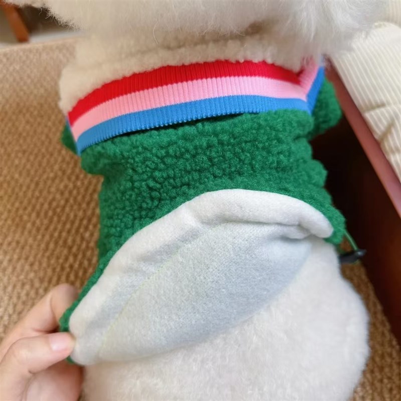 宠物加厚外套泰迪比熊雪纳瑞法斗秋冬狗狗小型衣服羊羔绒保暖