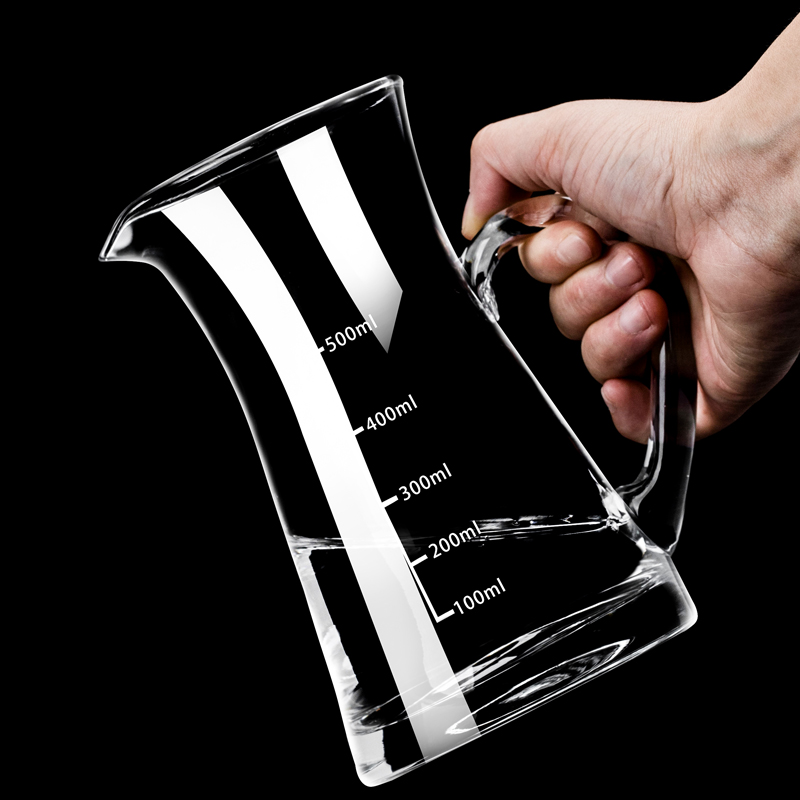 大容量带刻度红酒醒酒器倒酒器加厚玻璃白酒分酒器老酒勾兑分酒壶