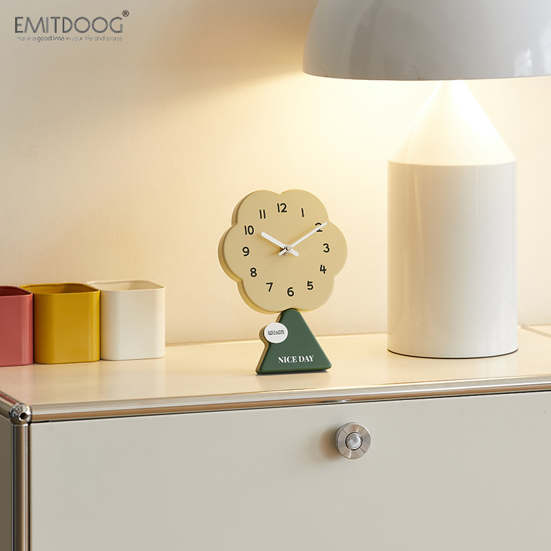 EMITDOOG公桌面时钟摆件家居客厅玄关电视柜酒柜创意座钟装饰品