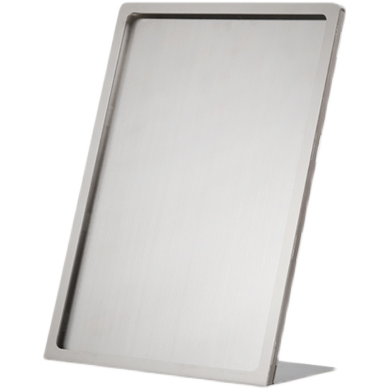 奶茶店咖啡A4不锈钢台卡展示菜单架价格表广告牌酒水菜单桌面台牌