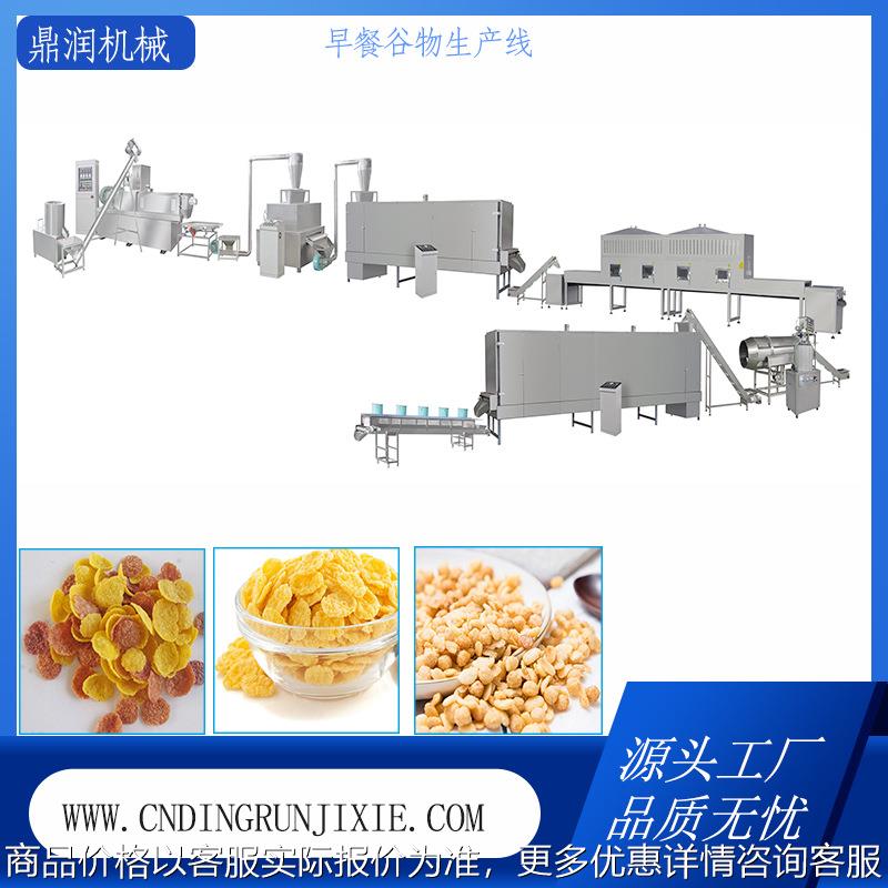 即食玉米片加工设备 谷物麦片生产线 冲泡早餐玉米片加工机器