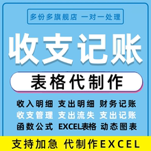 财务收支记账管理系统excel表格制作开支明细费用台账单函数模板