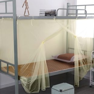 加密防尘顶加密蚊帐 上床下桌 大学生宿舍寝室上下铺 边开侧开门