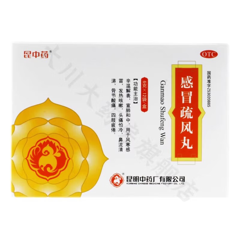 【昆中药】感冒疏风丸6g*12袋/盒