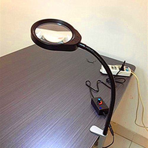 雕刻珠宝鉴定工业线路板观察维修桌面夹式放大镜台灯 PD-032A