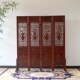 屏风隔断实木花格中式 仿古茶楼客厅折屏移动樟木双面雕花镂空玄关