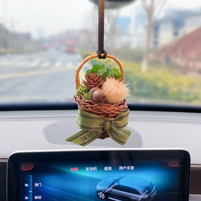 汽车挂件2025新款后视镜车载挂饰香薰香氛手工干花车内吊饰装饰品