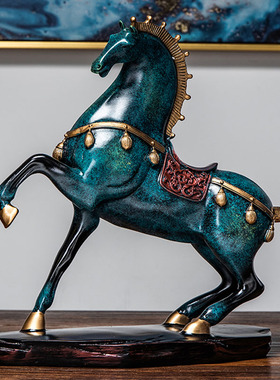 唐马摆件工艺品客厅酒柜装饰家居书房办公室桌面创意摆设开业礼品