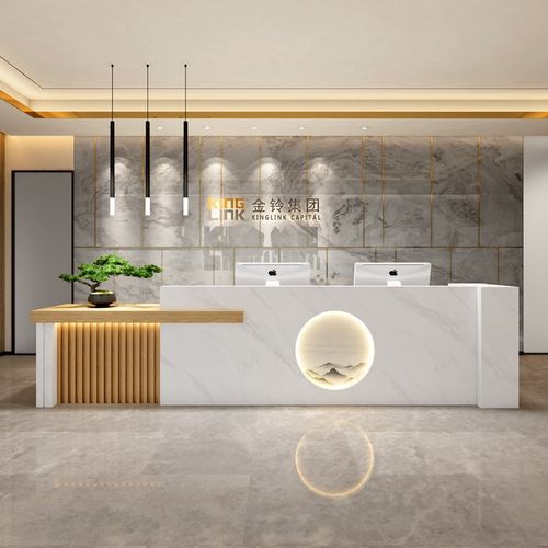 新款中式烤漆前台接待台现代简约咨询台服务台酒店美容院收银吧台