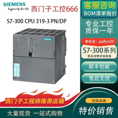 SIMATIC S7-300 CPU 319-3 PN/DP 中央处理器 6ES7318-3EL01-0AB0