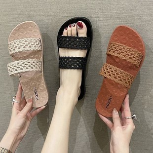 7海边拖鞋女款可下水沙滩鞋外穿下雨天可穿的可以踩水外出湿水凉