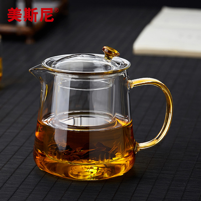 美斯尼玻璃茶壶茶水分离花茶泡茶壶单壶耐高温茶具套装煮茶壶