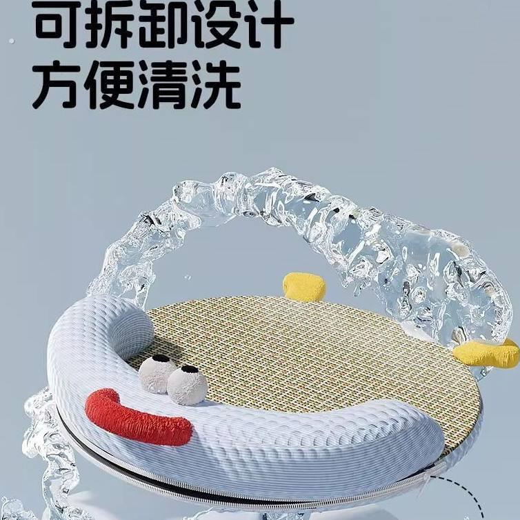 夏季室内猫窝藤编凉席狗窝可拆卸降温四季通用宠物窝猫咪狗狗凉窝