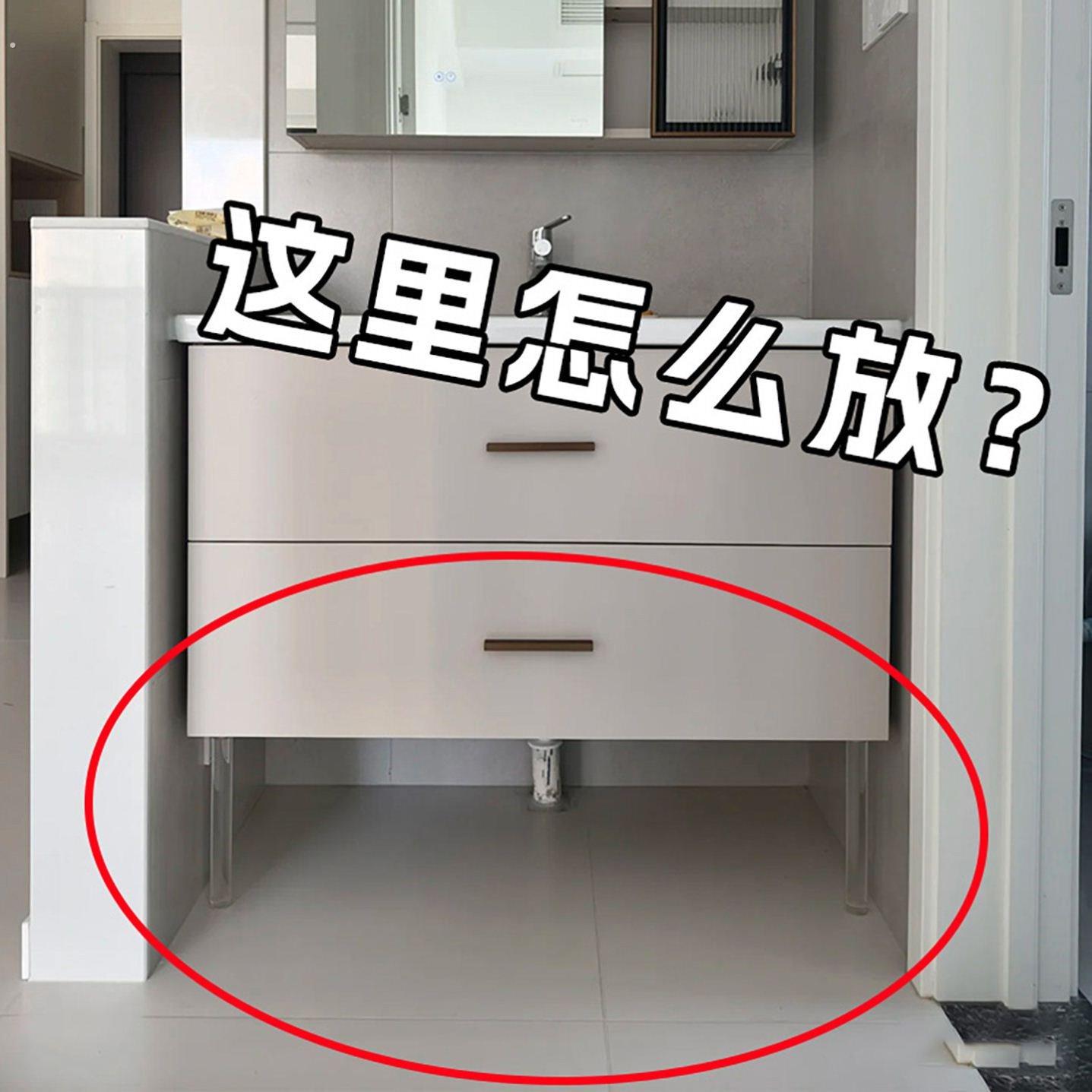 可移动脏衣篮洗漱台袜子收纳筐带轮小推车浴室柜下置物架洗衣篮子