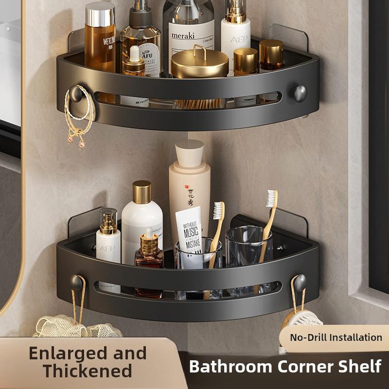 浴室储物架浴室三脚架免打孔壁挂式马桶脸盆墙储物架