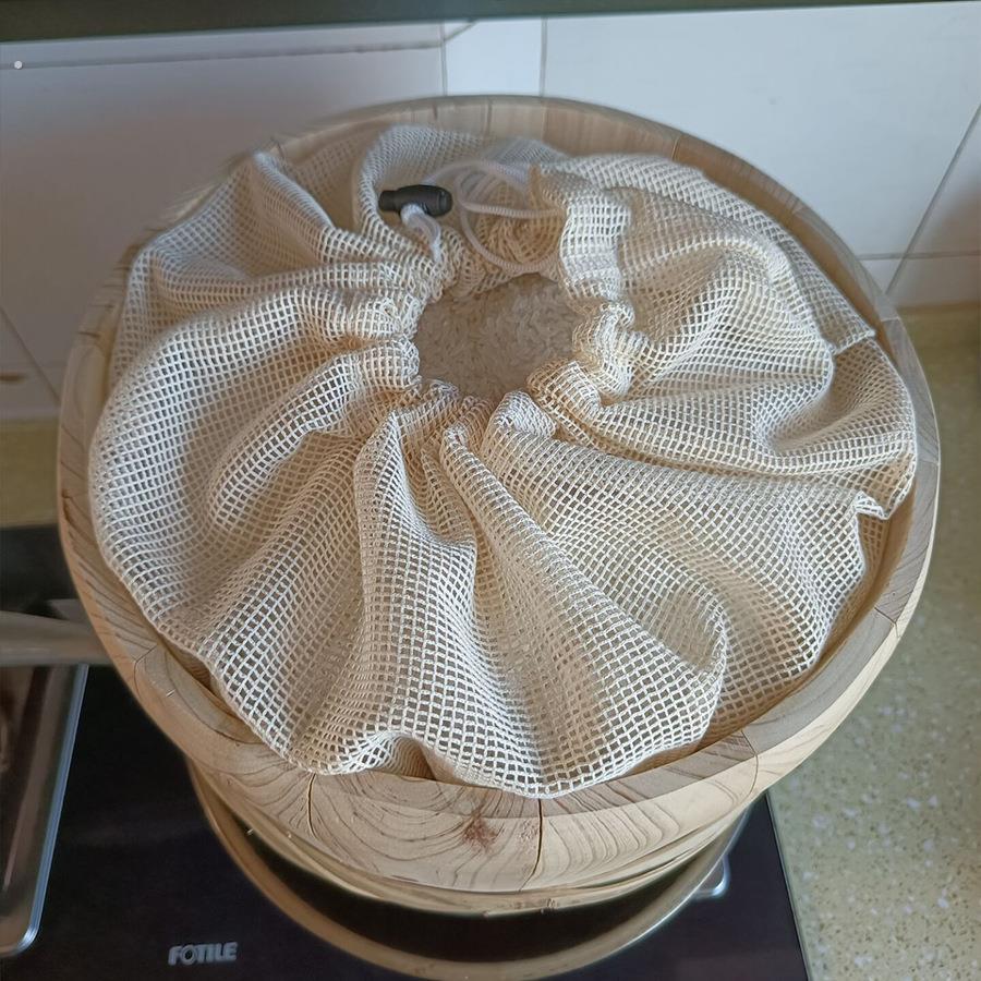 棉蒸笼布食品级木桶蒸饭袋耐高温卤料纱布袋饭团袋蒸笼布