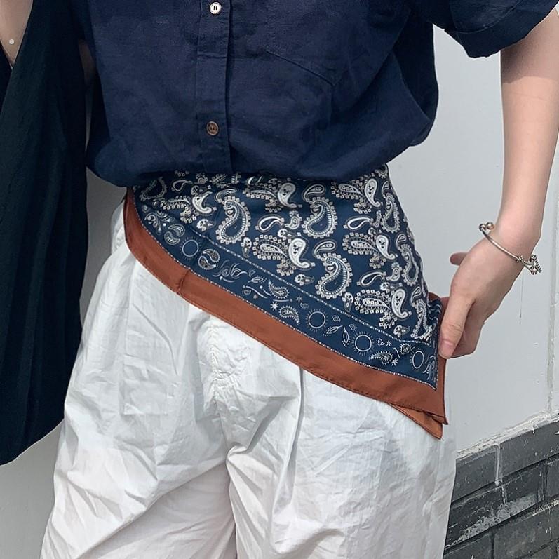 方丝巾腰带女细装饰连衣裙简约百搭覆古腰带配裙子时尚牛仔裤腰饰