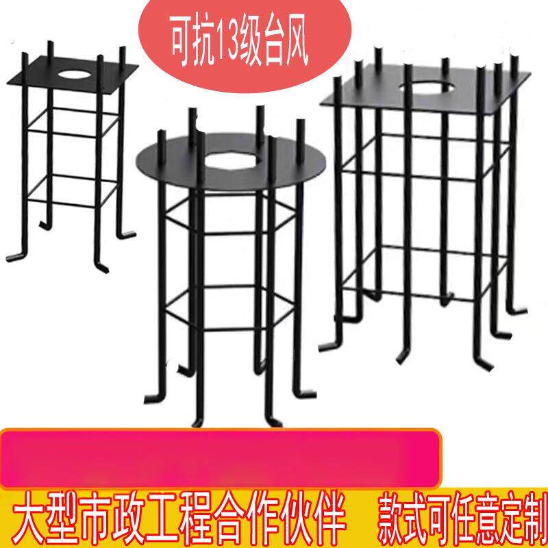 路灯杆预埋件地脚笼钢筋基础笼户外监控太阳能立杆热弯折叠式螺栓