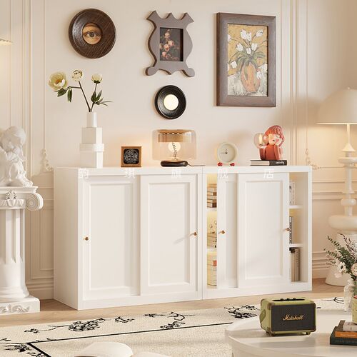 飘窗柜推拉门书架组合柜客厅收纳书柜储物柜落地置物柜小户型