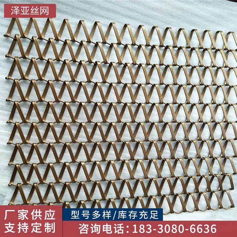 金属螺旋网帘幕墙屏风装饰网不锈钢螺旋编织网帘酒店隔断屏风垂帘