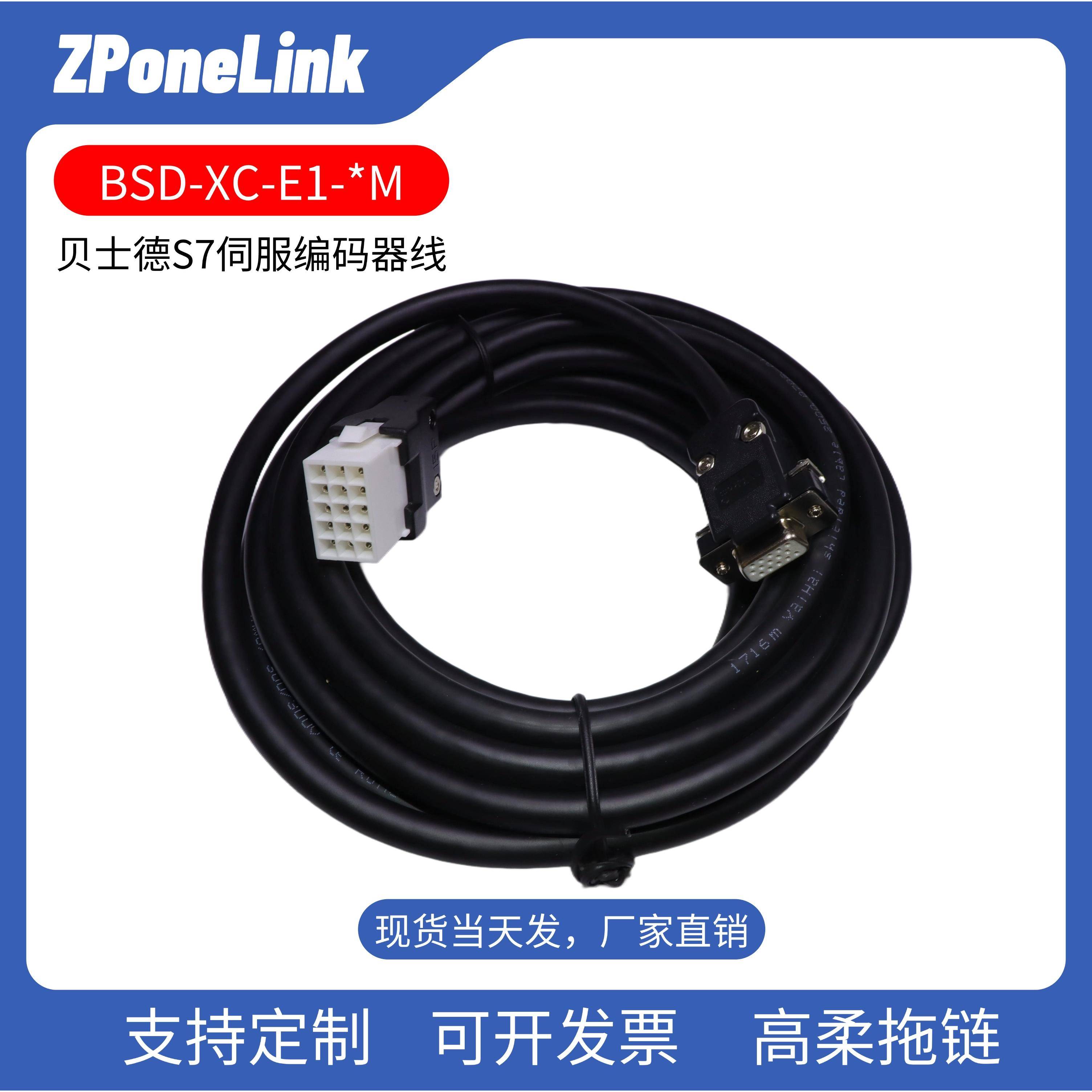 BEST贝士德S7驱动器侧孔机编码器线大功率小功率BSD-XC-E1-5M