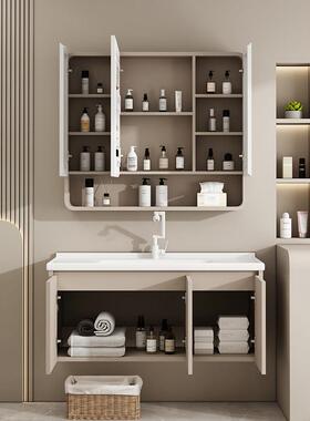 定制蜂窝铝58/68/78/88/98CM合金浴室柜组合卫生间洗漱台洗手盆