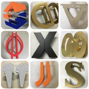 定制玻璃门拉手商铺大门把手异形数字logo木门创意字母拉手定做